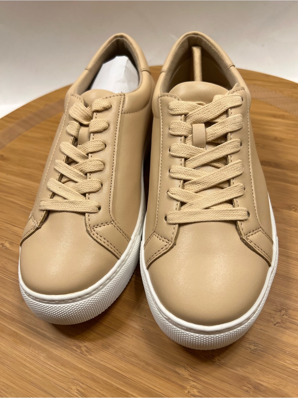 Urban by J Sport Women’s Beige Casual Sneakers - Cotton Lace-Up Size 6 WIDE NWOT